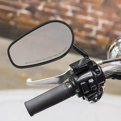 Solidspare Long Stem Rearview Mirrors Teardrop For Harley Touring Sportster Softail Dyna