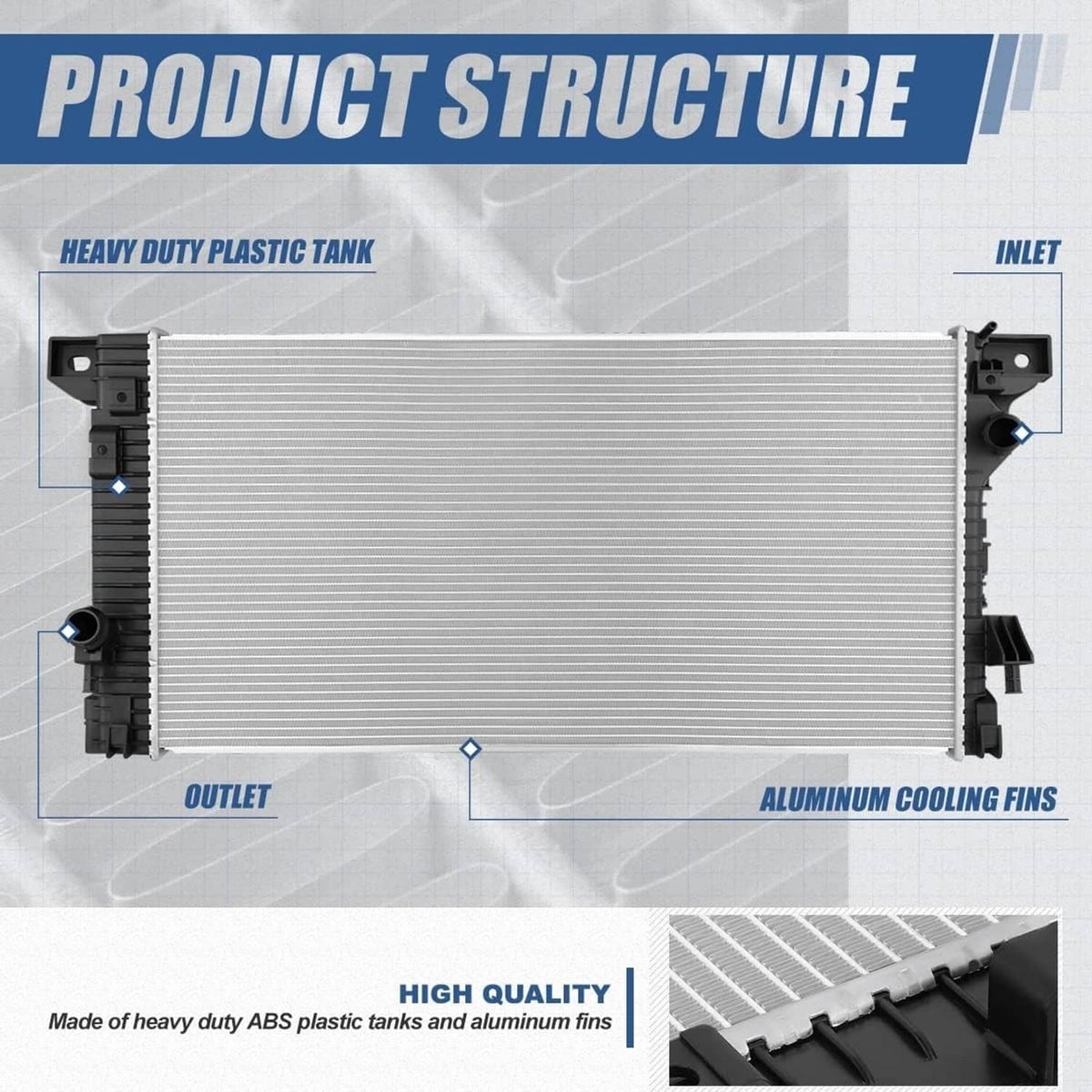Solidspare 13510 Radiator For 15-20 Ford F150 3.5L 5.0L 18-21 Expedition Lincoln Navigator