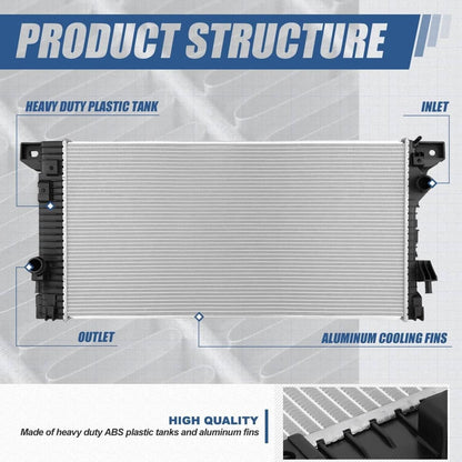 Solidspare 13510 Radiator For 15-20 Ford F150 3.5L 5.0L 18-21 Expedition Lincoln Navigator