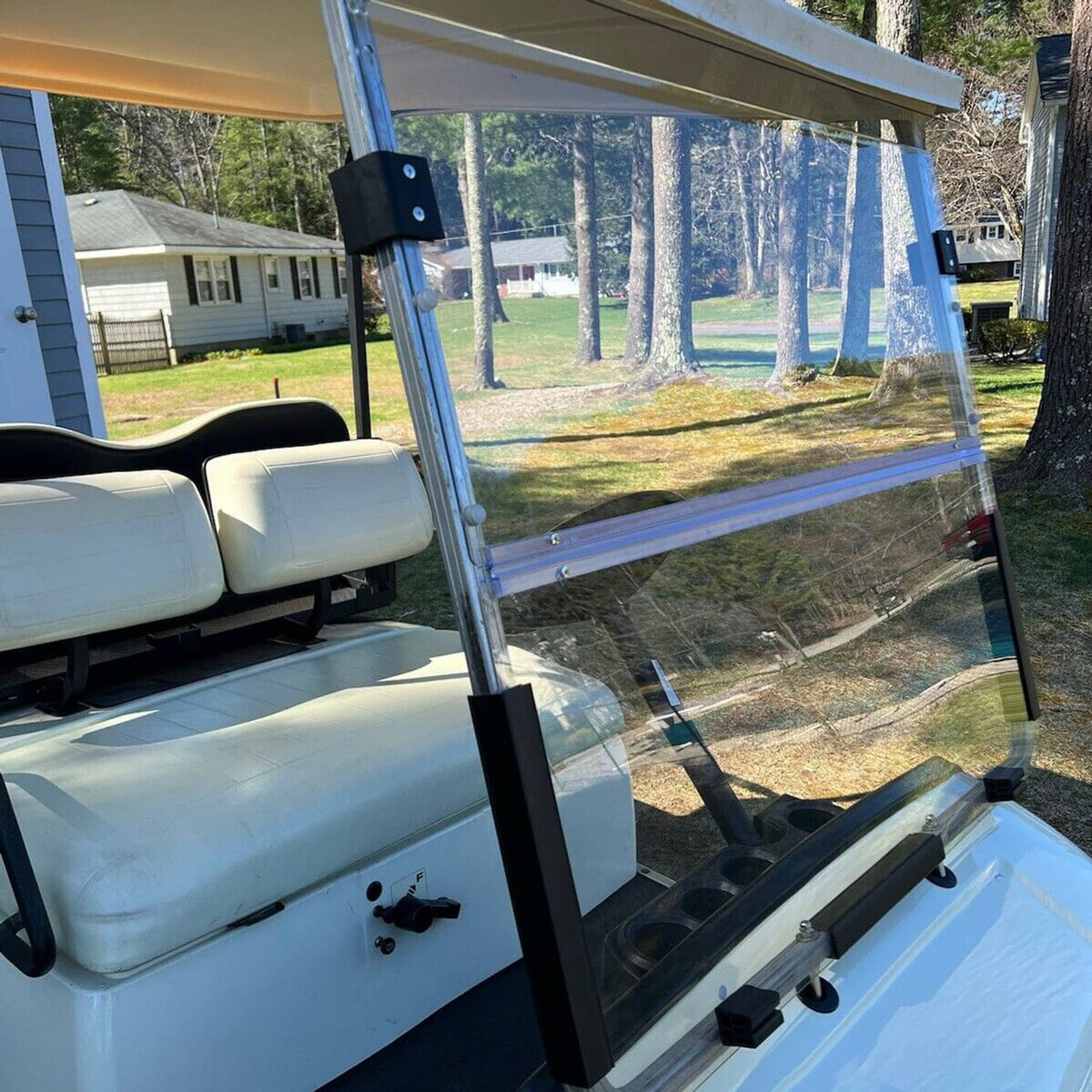 Solidspare Clear Folding Windshield For Yamaha G14 G16 G19 1995-2003 Gas&Electric Golf Cart