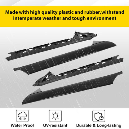 Solidspare 2 Pairs Left Right Side Windshield A-Pillar Molding Trim for 11-19 Ford Explorer