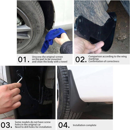 Solidspare Front & Rear Mud Flaps Mudguards Splash Guard Set for 2021-2024 Subaru Outback