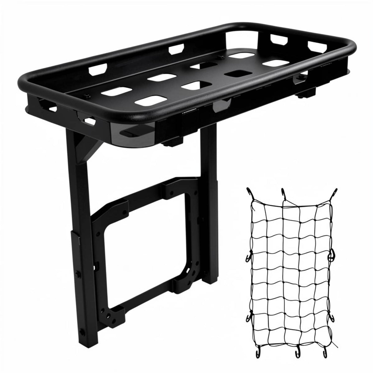 Solid Spare For Ford Bronco 2/4 Door 2021-2026 Tailgate Spare Tire Cargo Rack Luggage Basket