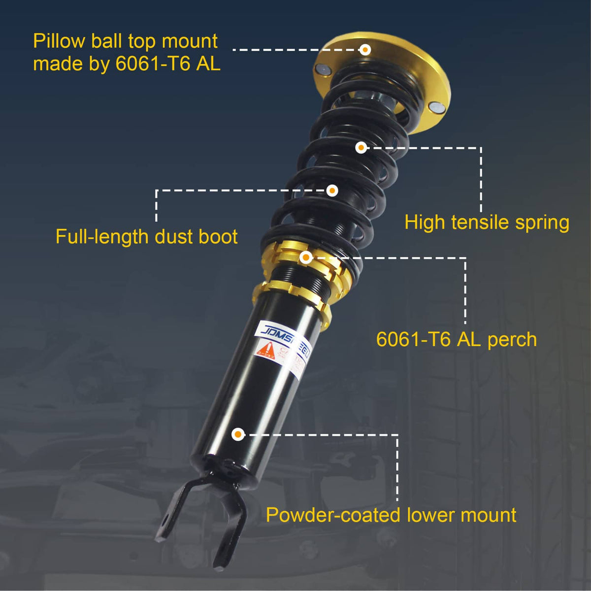 Solidspare Coilovers Struts Shock Suspension Kits For 1990-1997 Honda Accord Adj. Height