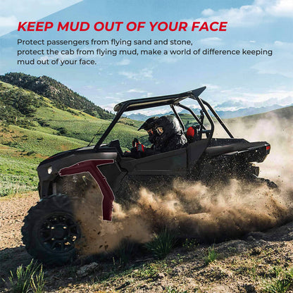 Solidspare XXL Front Extended Fender Flares For 2014-23 Polaris RZR XP 4 1000 TURBO S 900