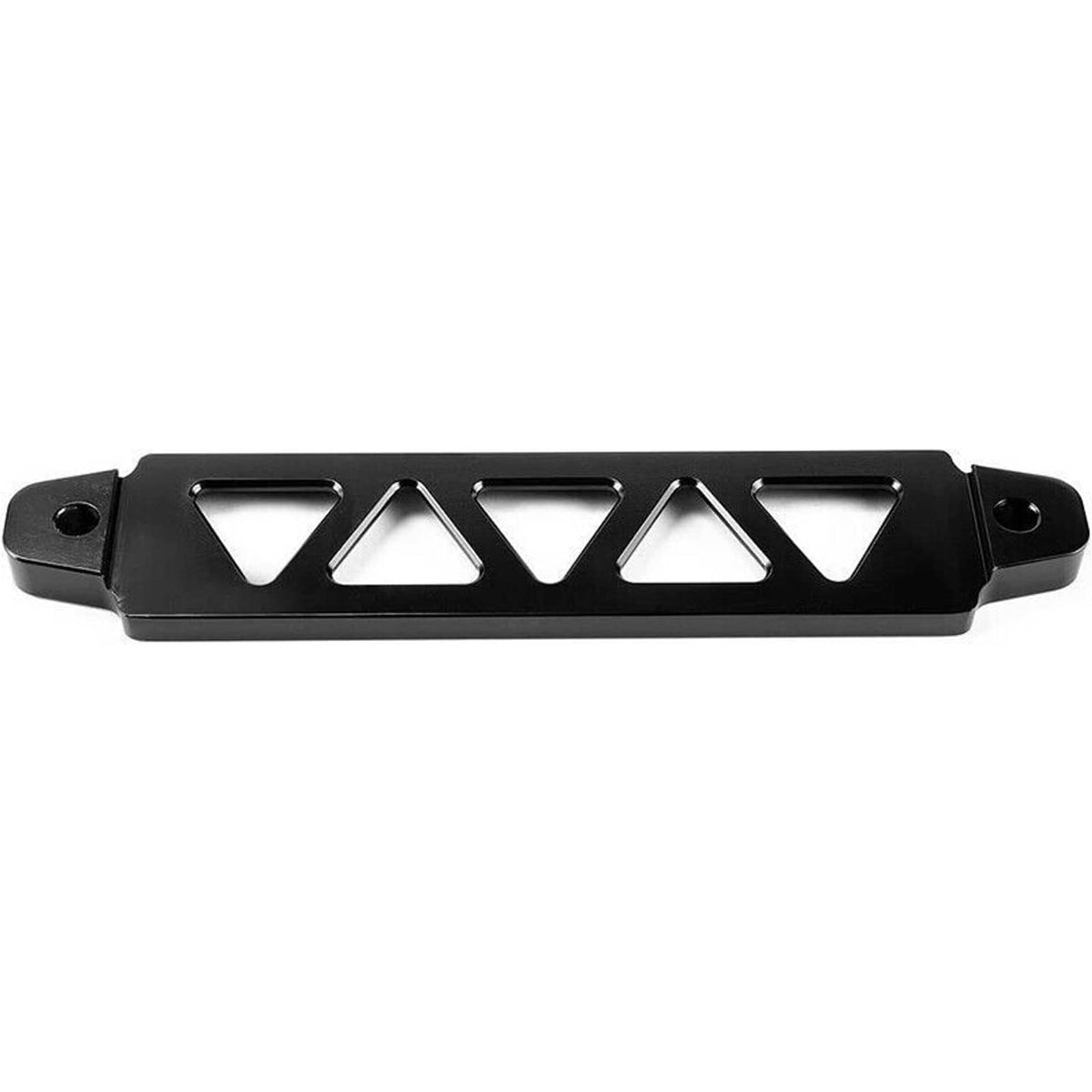 Solidspare Aluminum Black Car Battery Hold Tie Down Bracket Mount Kit + 10'' J-Hooks Bolts
