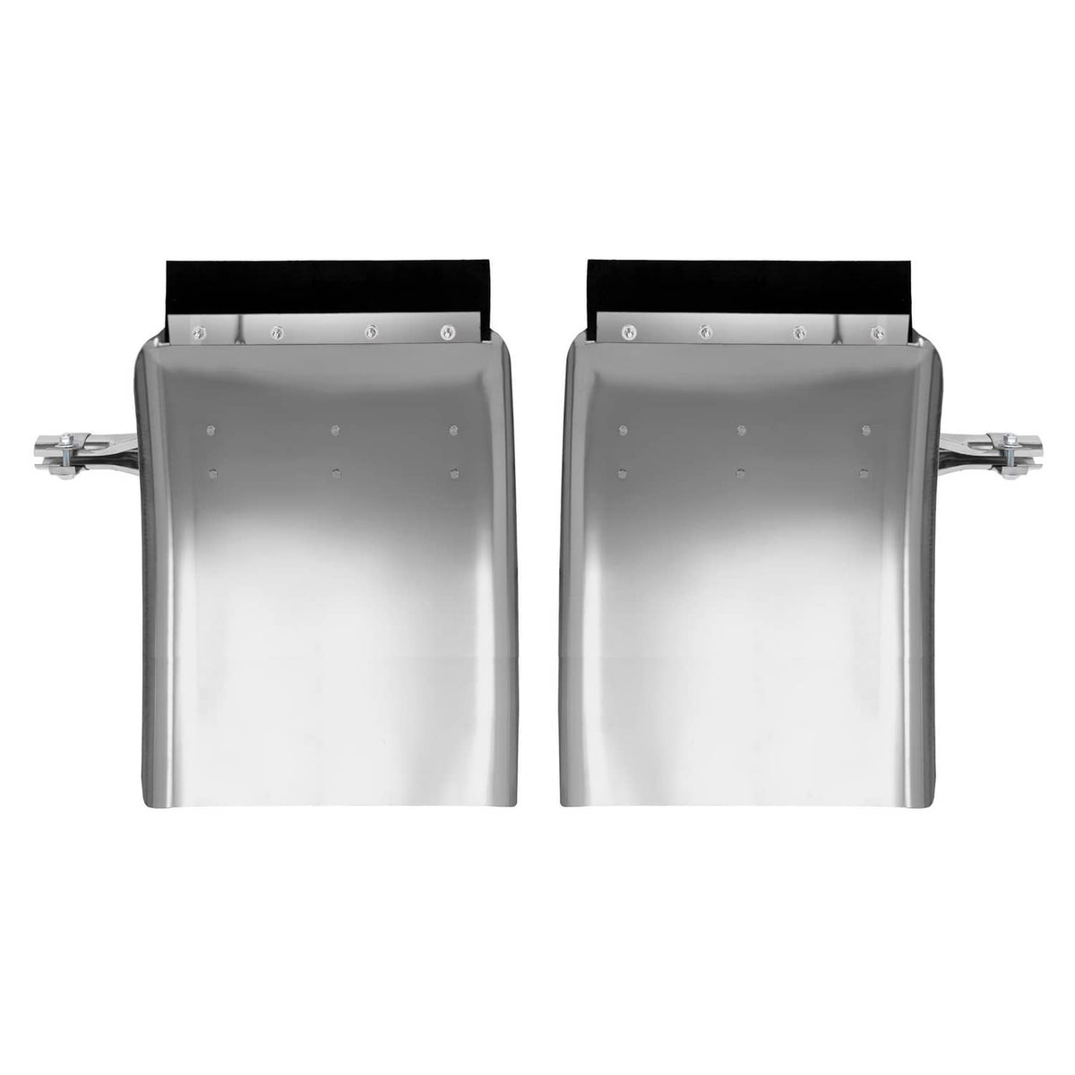 Solid Spare 34"x24" stainless steel quarter fender kit pair universal truck w/ Support Tube