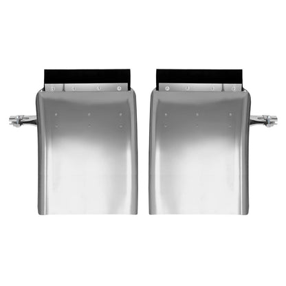Solid Spare 34"x24" stainless steel quarter fender kit pair universal truck w/ Support Tube