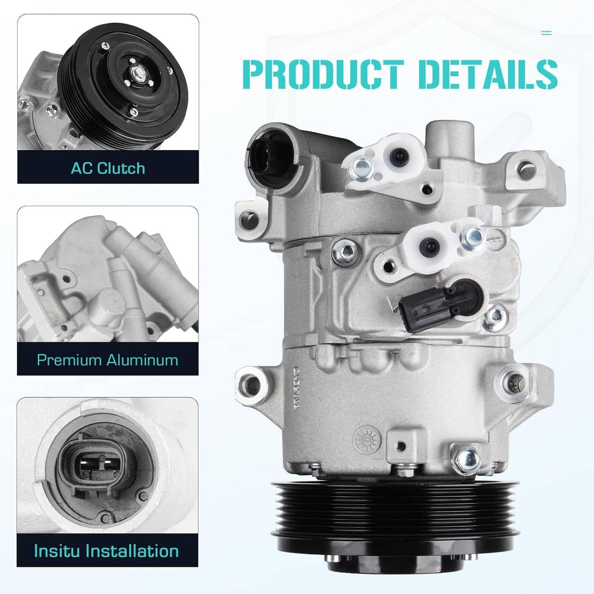 Solidspare New A/C Air Compressor 178322 for 2011-13 Toyota Corolla CE/LE/L/S/XLE/Base 1.8L