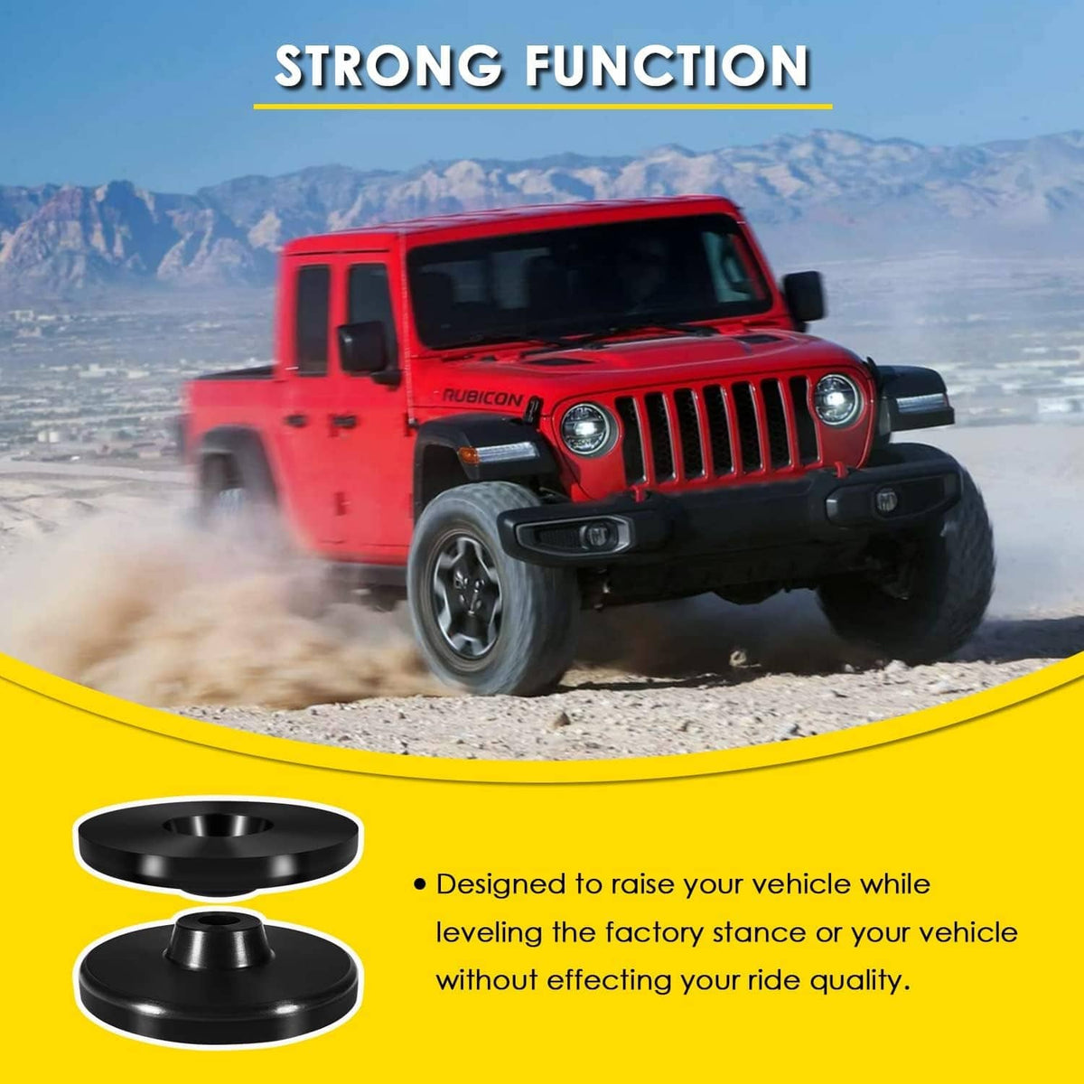 Solidspare KJ09192 0.75 Inch Lift Kit, Rear Coil Spring Spacers for 2020 Jeep Gladiator JT