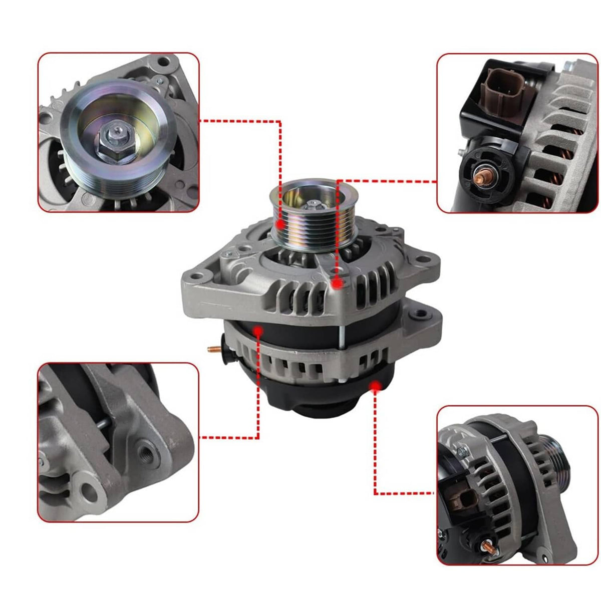 Solidspare Alternator 31100R40A for Honda Accord 2008-2012 Acura TSX L4/2.4L 2009-2014 130A