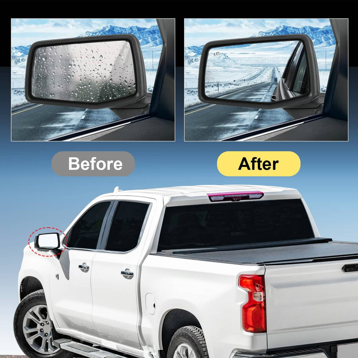 Solidspare Left Driver Side Mirror Power Heated+Puddle+BSD For 2019-2024 Silverado 1500