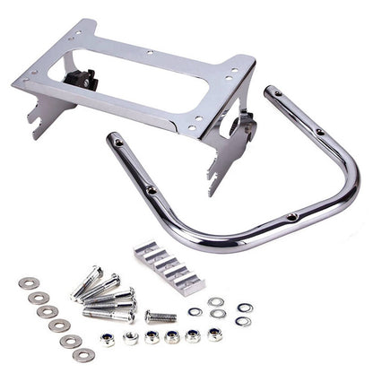 Solidspare Chrome Luggage Rack+Docking Hardware Kit For Harley Touring FLTR FLHR 1997- 2008