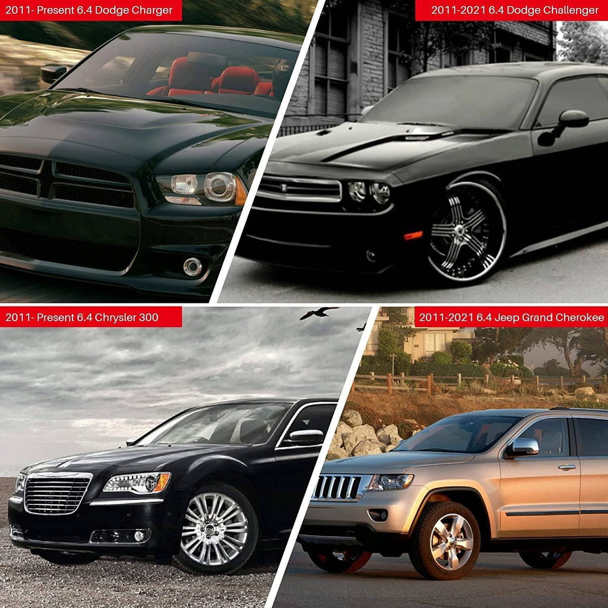 Solidspare Oil Catch Can Kit Z-Bracket Red Finish Fit For 2011-21 Dodge Challenger Chrysler