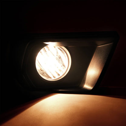 Solid Spare For Chevrolet Colorado 2021-2022 Clear Fog Lights w/ Chrome Bezel Wires Switch