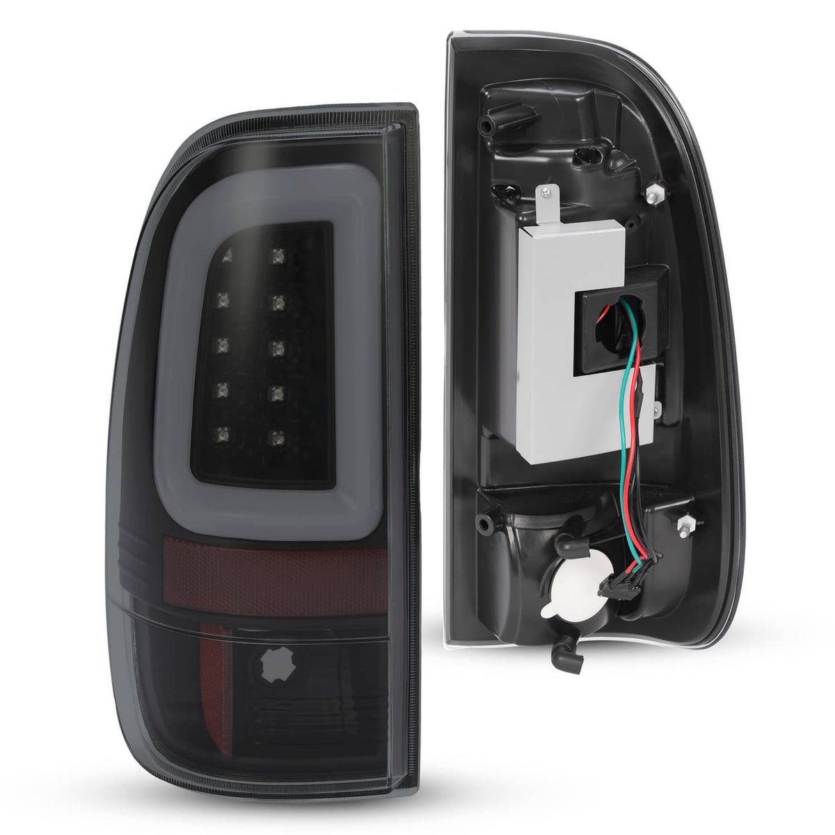 Solid Spare For Ford F250 F350 F450 2008-2016 SD SuperDuty LED Bar Tail Lights Black Smoke
