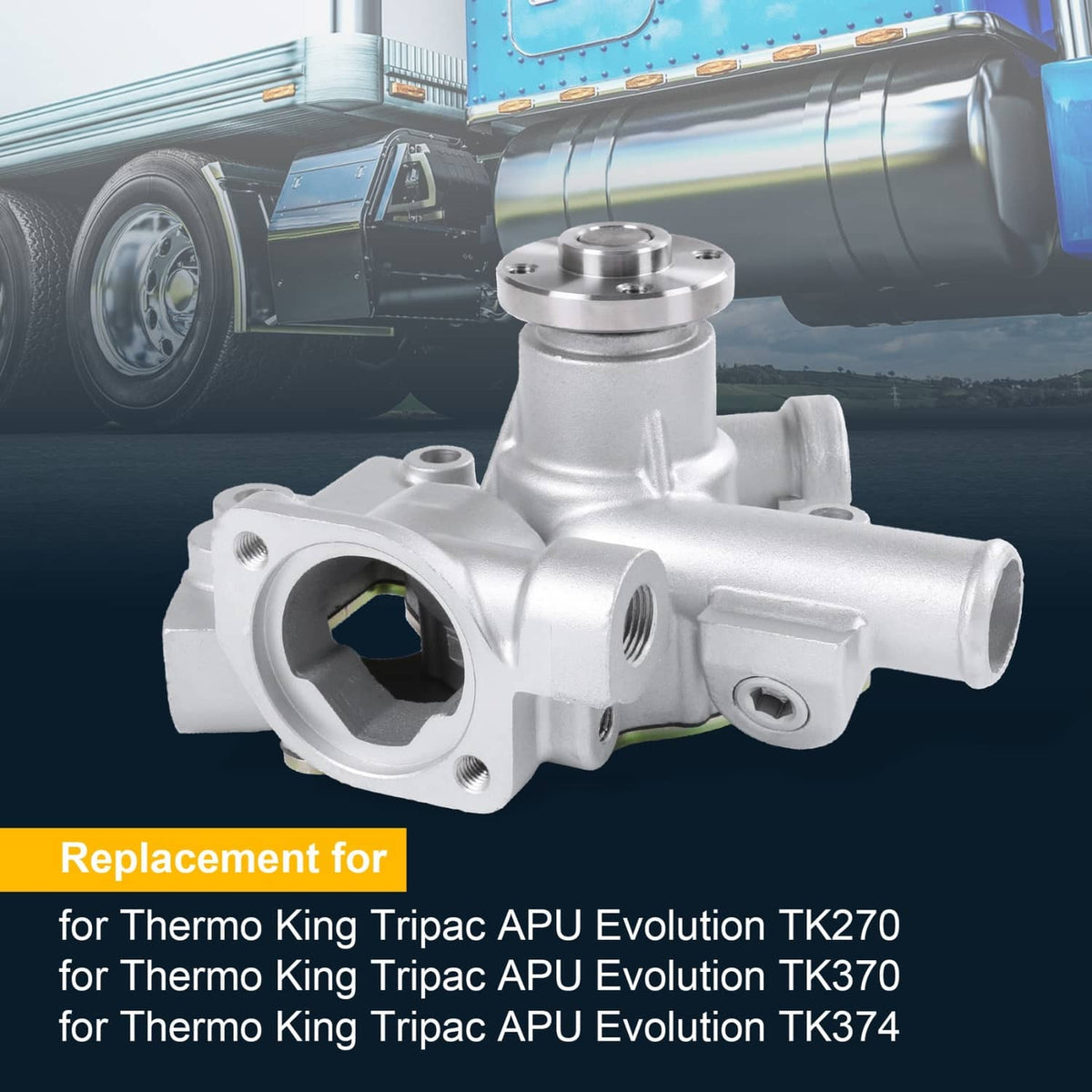 Solidspare Water Pump 13-2269 132269 For Thermo King Tripac APU Evolution TK270 TK370