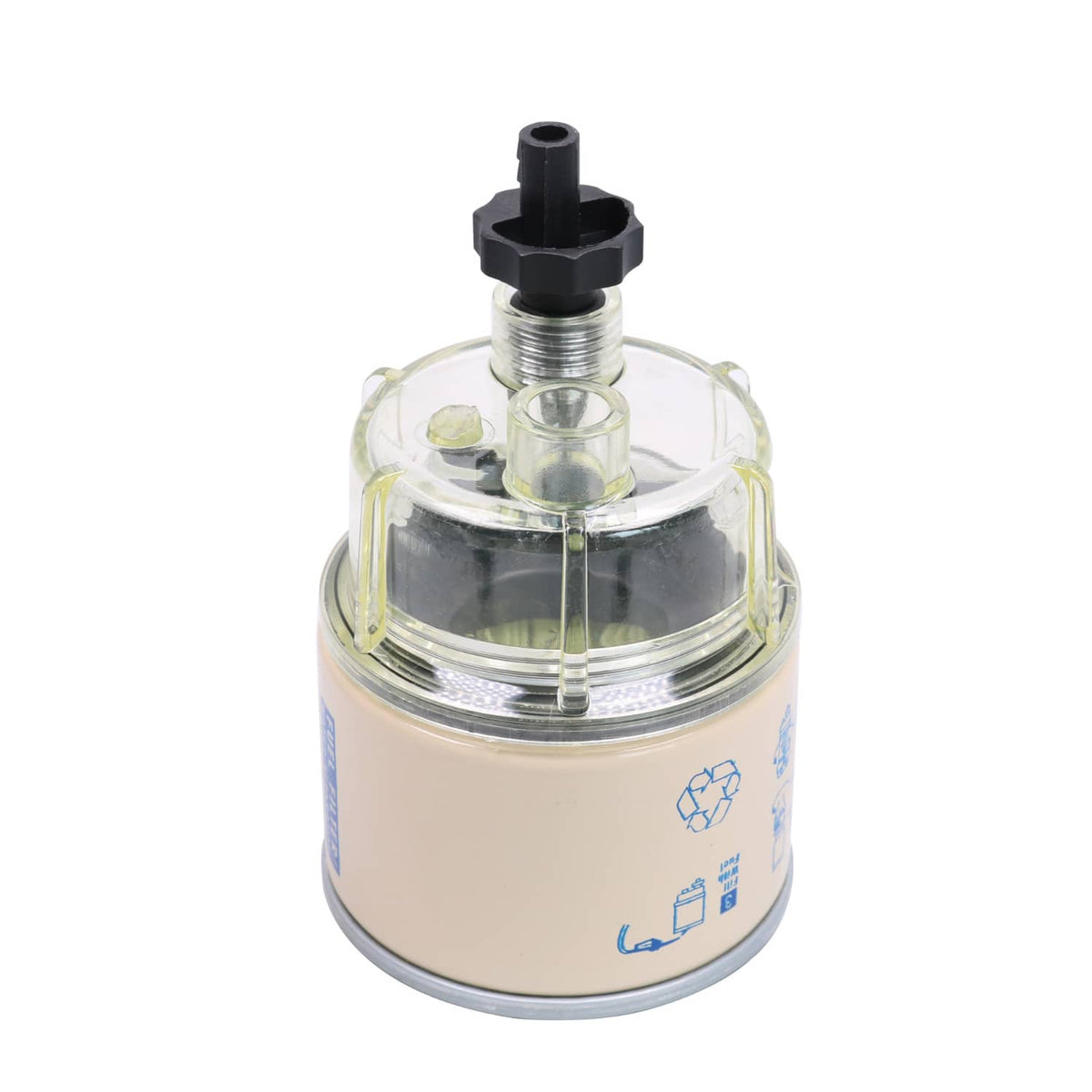 Solidspare R12T Fuel Filter Water Separator Spin-on with Water Collection Bowl For Marine