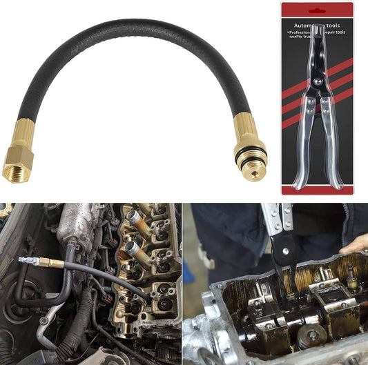 Solid Spare HW0107 Valve Stem Seal Pliers and 19700 Valve Holder Replacement Repair Tool Set