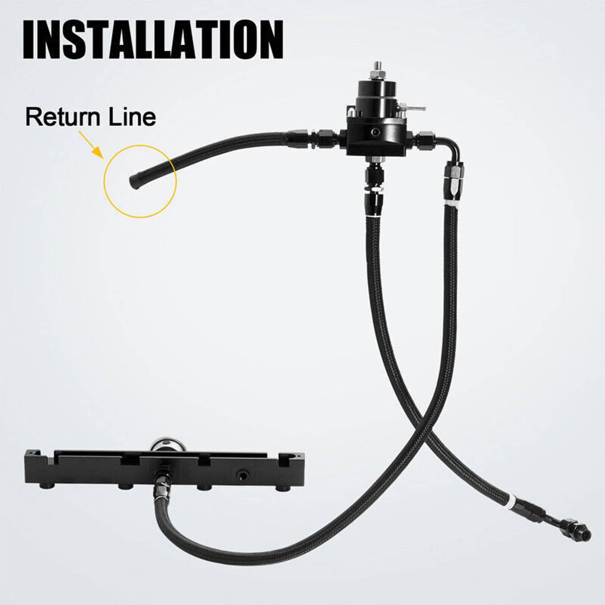 Solidspare K20 K24 Tucked Fuel Line System Kit for K-Series K-Swaps DC2 EG EK Civic Integra