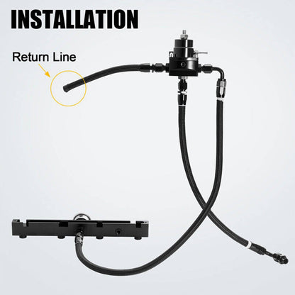 Solidspare K20 K24 Tucked Fuel Line System Kit for K-Series K-Swaps DC2 EG EK Civic Integra
