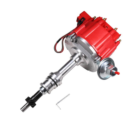 Solidspare Red HEI Distributor For Ford 351W Windsor w/ 65K Hi-output Coil & Pigtails NEW