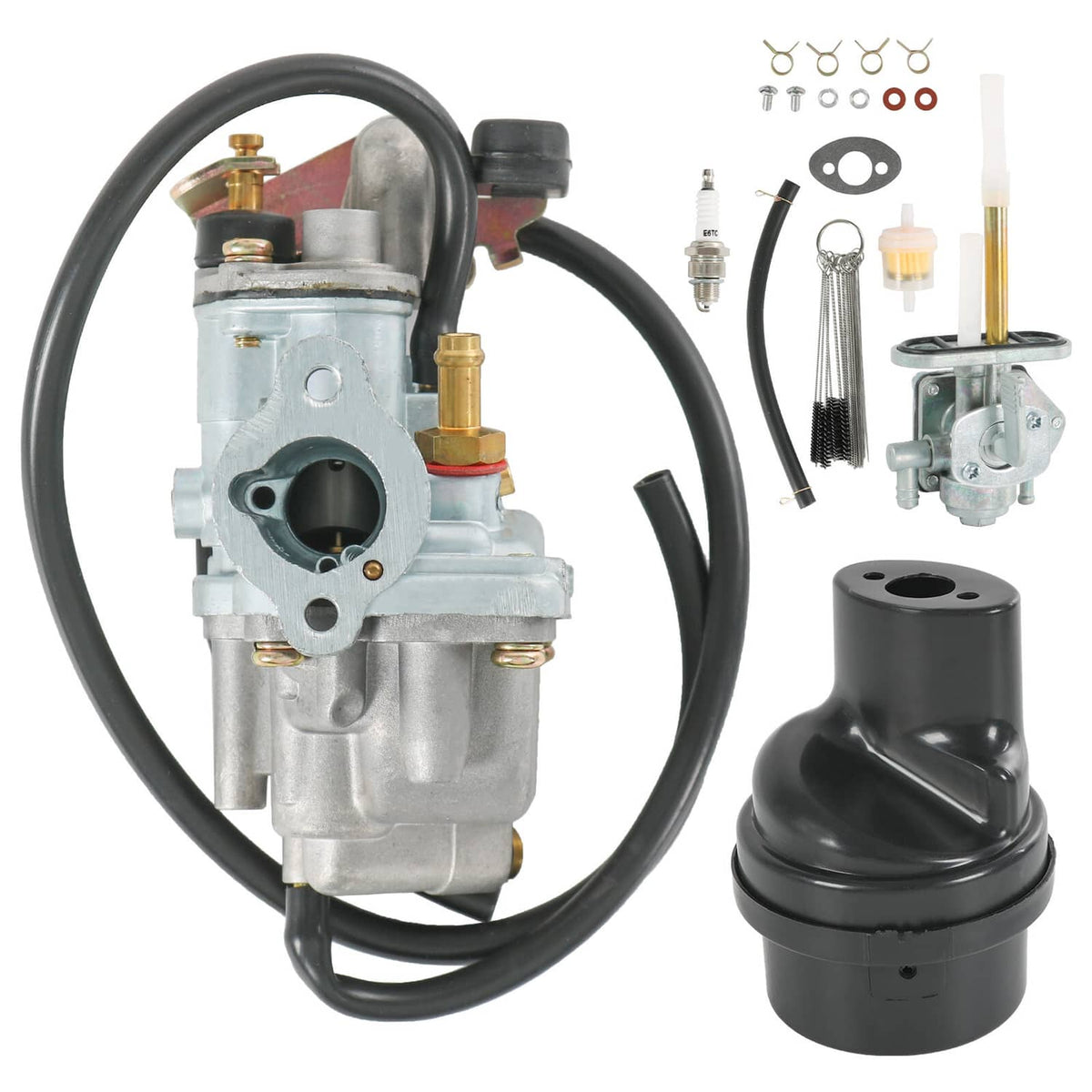 Solidspare Carburetor Air Fuel Filter Set for Suzuki LT 50 LT50 LT-A50 2002 2003 2004 2005