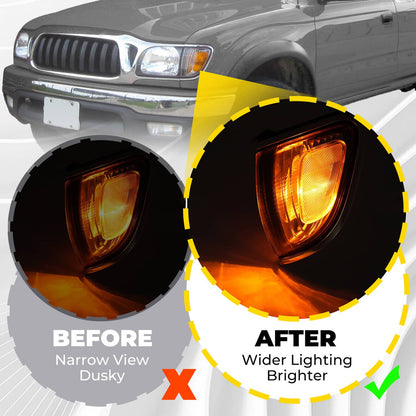 Solid Spare Side Marker Corner Parking Turn Signal Lights W/ Bulbs For Toyota Tacoma 2001-04