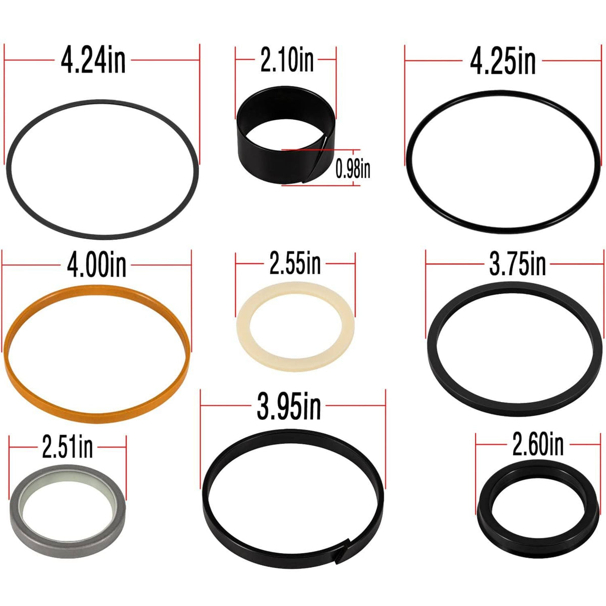 Solid Spare 1543273C1/ G109423/ G105545 Hydraulic Cylinder Seal Kit for Case 450 455 550 580