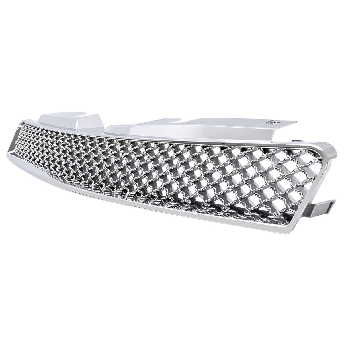 Solid Spare For 06-16 Chevy Impala/Limited Chrome Mesh Style Front Upper+Lower Bumper Grille