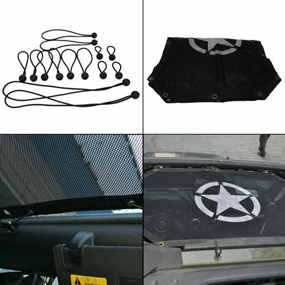SunShade Top Cover w/ Five Star for 2007-2018 Jeep Wrangler JK JKU UV Protection