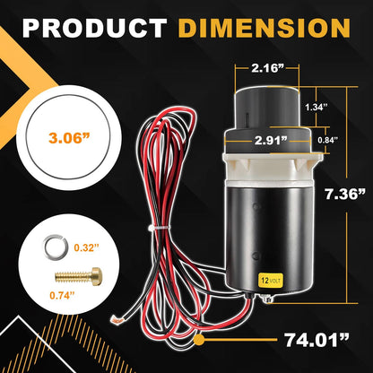 Solidspare Replace 37072-0092 Motor Pump 12V Quiet Flush & Designer Series Electric Toilets