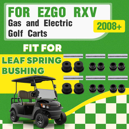 Solidspare For EZGO RXV 2008-UP Gas & Electric Golf Cart Rear Leaf Spring Bushing Kit 18PCS
