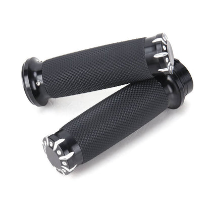 Solidspare Motorcycle Handlebar Hand Grips For Harley Softail Dyna Sportster Chopper Bobber