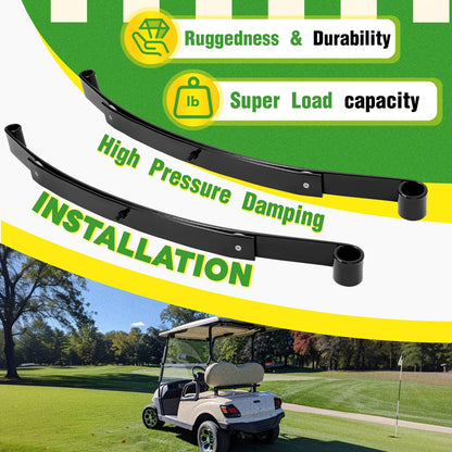 Solidspare Rear 2 Leaf Spring Kit W/Bushing & Sleeves For Golf Carts EZGO RXV 2008-UP