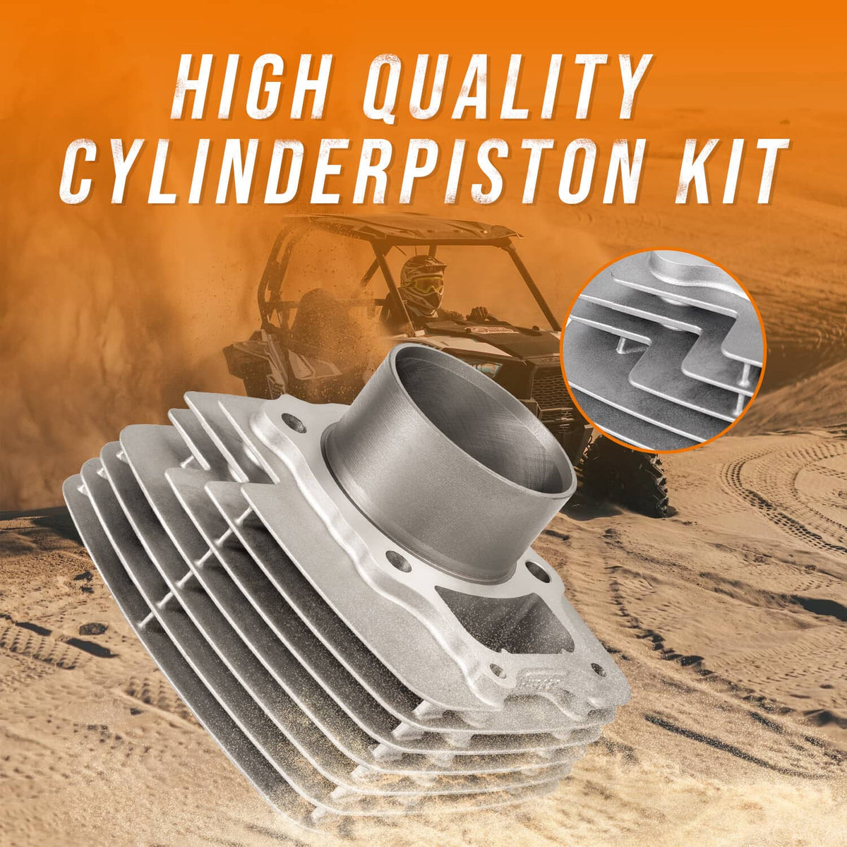 Solidspare For Honda Rancher 350 TRX350 2000-06 Cylinder Piston Gasket Top End Rebuild Kit