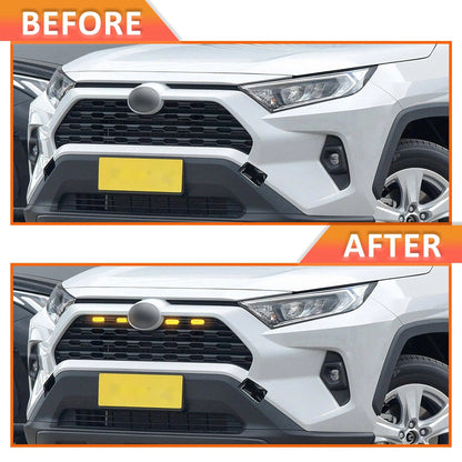 4PCS LED Amber Raptor Style Grill Marker Light Kit For 2019-2022 Toyota RAV4