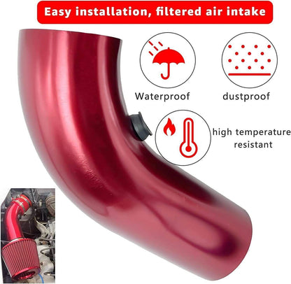 Solidspare 3"/76mm Car Cold Air Intake Filter Induction Kit Pipe Power Flow Hose System New