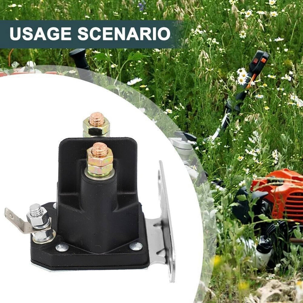 Solidspare Lawn Mower Starter Solenoid Compatible for Trombe 030817 832-1211-210 8321211210