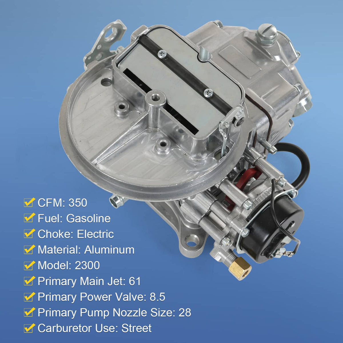 Solidspare 350 CFM 2-barrel Carburetor For 0-80350 Street Avenger Carburetor Electric Choke