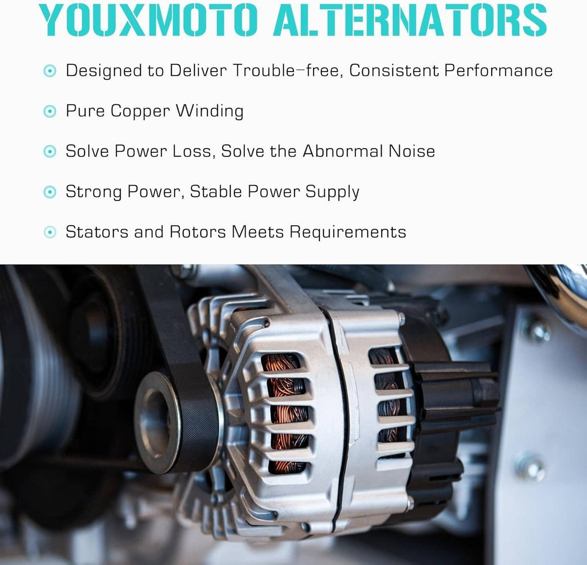 Solidspare New Alternator For 2013 2014 2015 2016 2017 Honda Accord L4 2.4L #311005A2A02