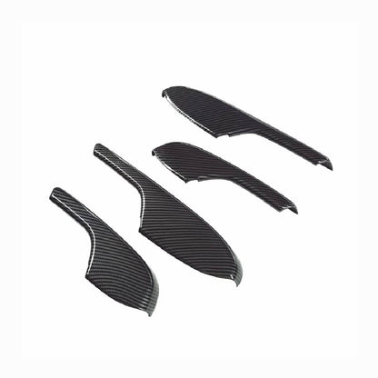 Solid Spare 4x For Honda Civic 2016-2020 Carbon Fiber Interior Door Armrest Panel Trim Cover
