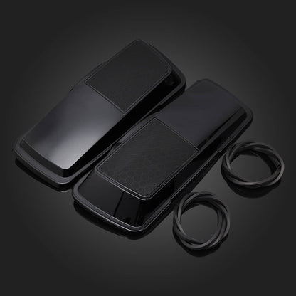 Solidspare Left & Right Hard Saddlebag Speaker Cover For 1993-13 Harley Touring Vivid Black