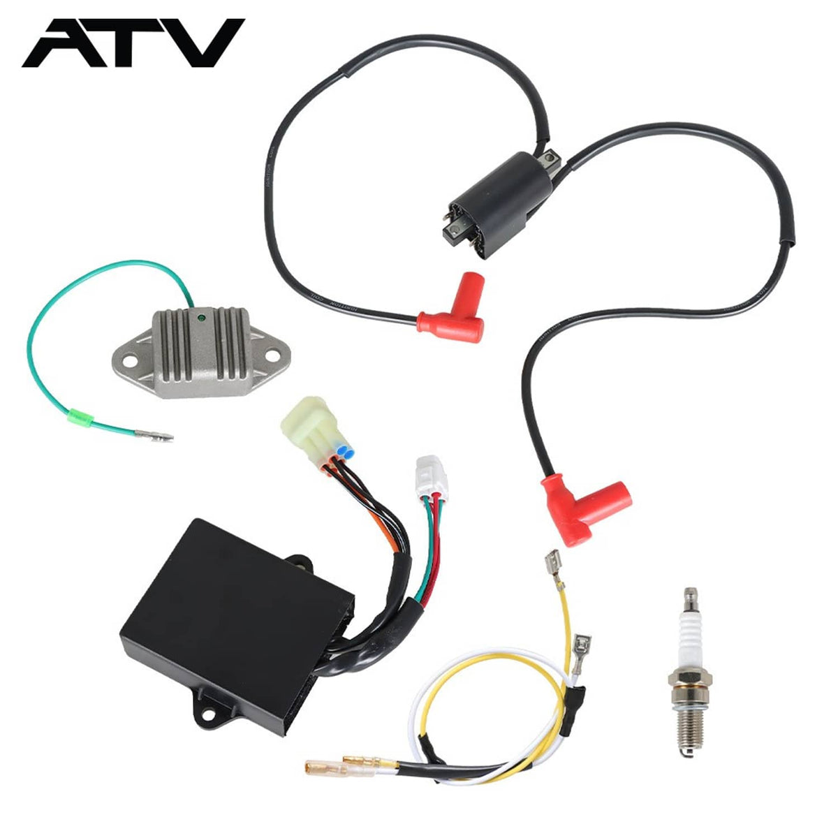 Solidspare New Ignition Coil CDI BOX Regulator Spark Plug For Yamaha Banshee 350 YFZ350