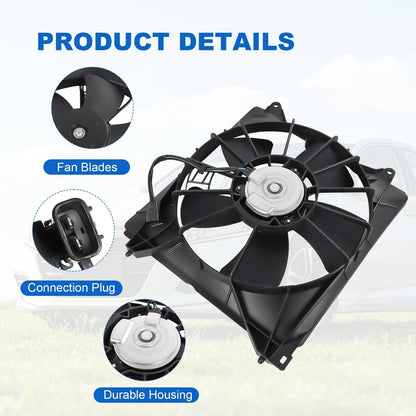 Solidspare Radiator Cooling Fan Assembly Driver Side 2013-2017 For Honda Accord 620-289