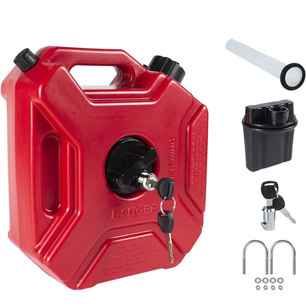 Solidspare ✨5L Gas Fuel Tank Gas Can Oil Storage Can For ATV UTV Gokart Motorcycle Car SUV