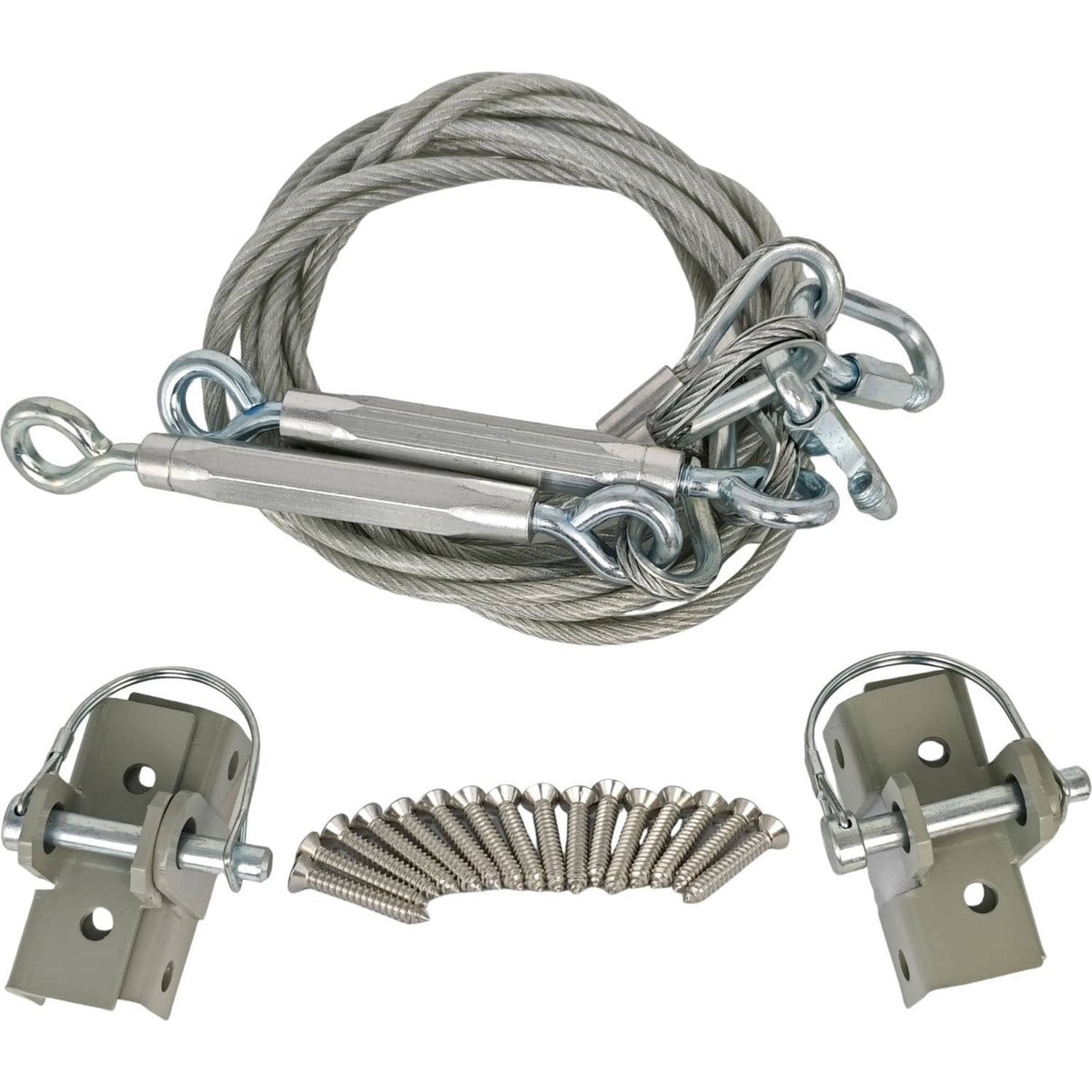 Solid Spare Conversion Cable Kit for Toy Hauler Patio Door 109" Length Upper Lower Bracket