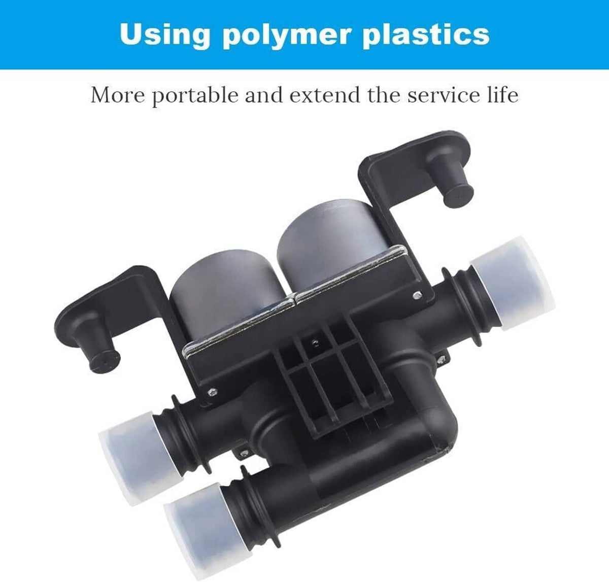 Solidspare Black Heater Control Water Valve 64116910544 For 2003-2017 BMW E53 E70 E71 X5 X6