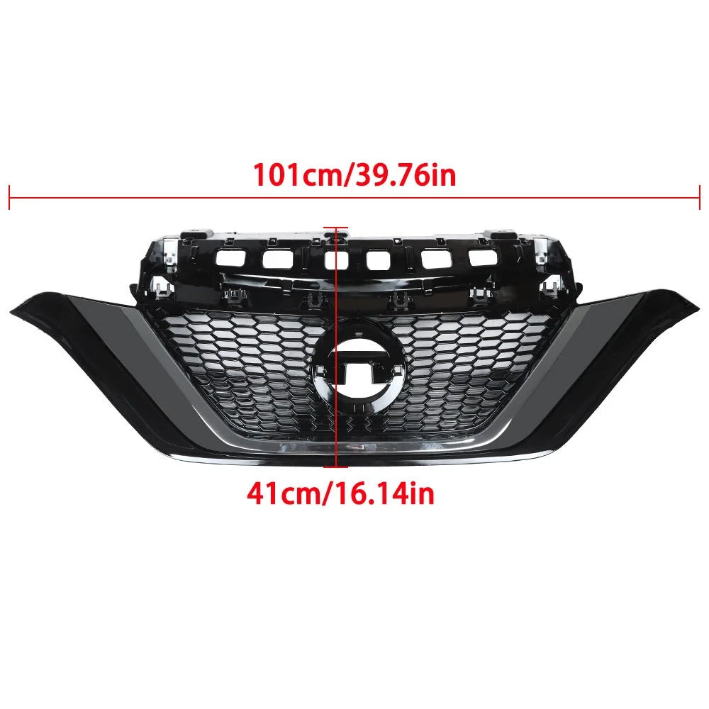 Front Bumper Upper Grille Chrome For 2017-2019 Nissan Versa Note 623109ME0A