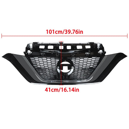 Front Bumper Upper Grille Chrome For 2017-2019 Nissan Versa Note 623109ME0A